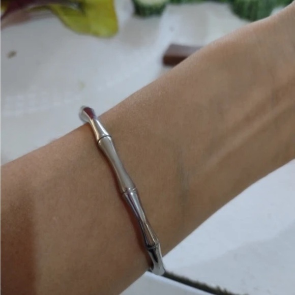 New Sterling Silver Simple Cuff Bracelet - Picture 4 of 12